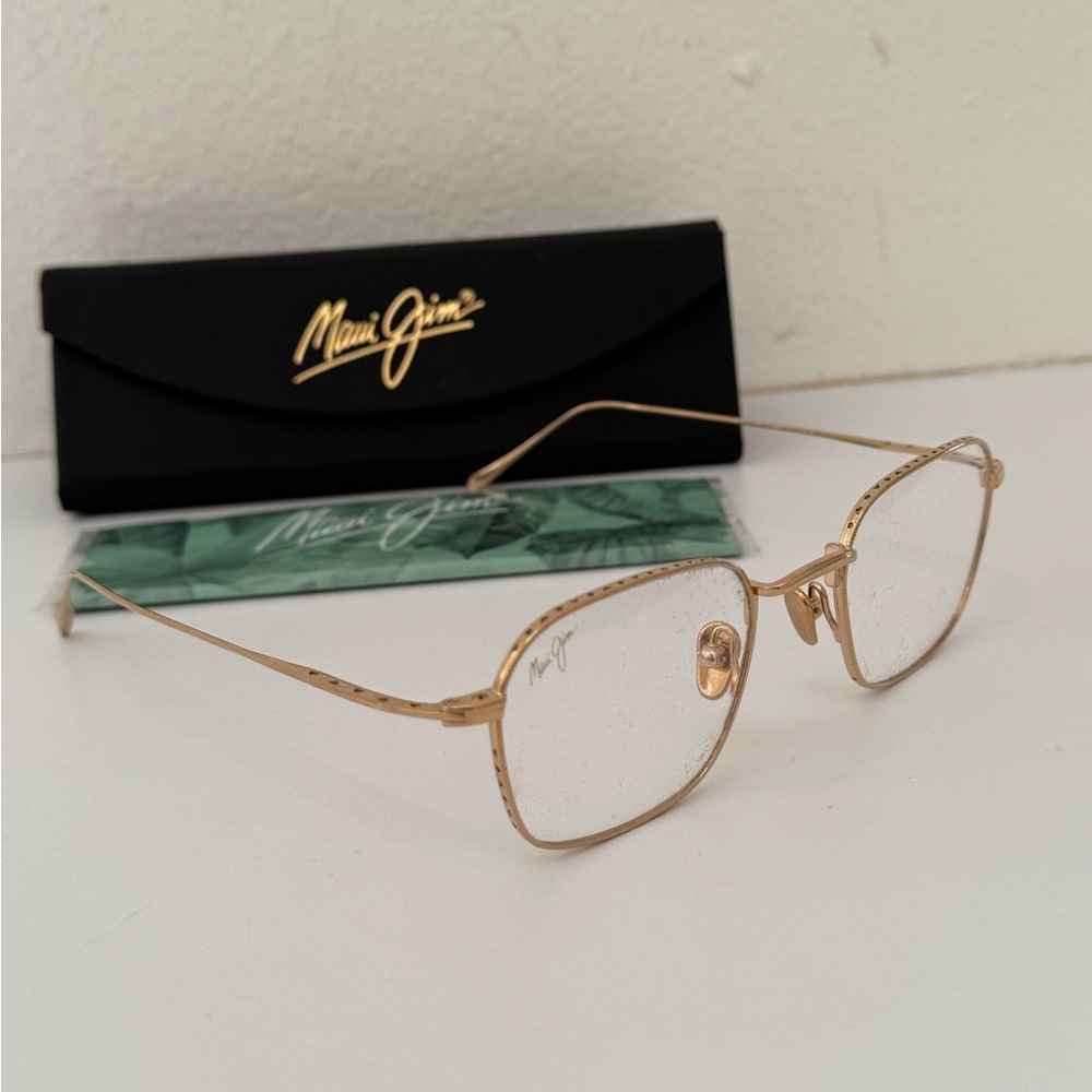 NEW Maui Designer Maui Jim Gold Optical RX Prescription Frame Eyeglasses - Picture 8 of 15
